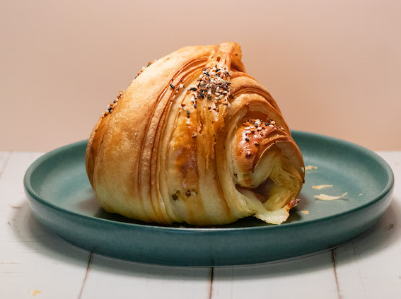 Smoked Ham and Asiago Cheese Croissant 1 | Inspiration Coffeehouse | Artisan Coffee, Pastries & Cafe in Humble,TX Smoked Ham and Asiago Cheese Croissant-3